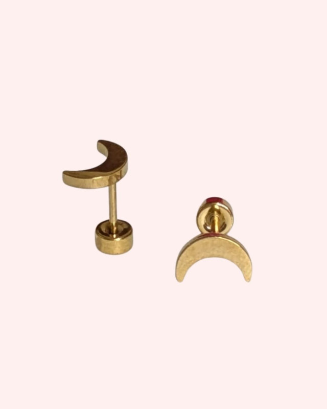 Cresent Gold Stud
